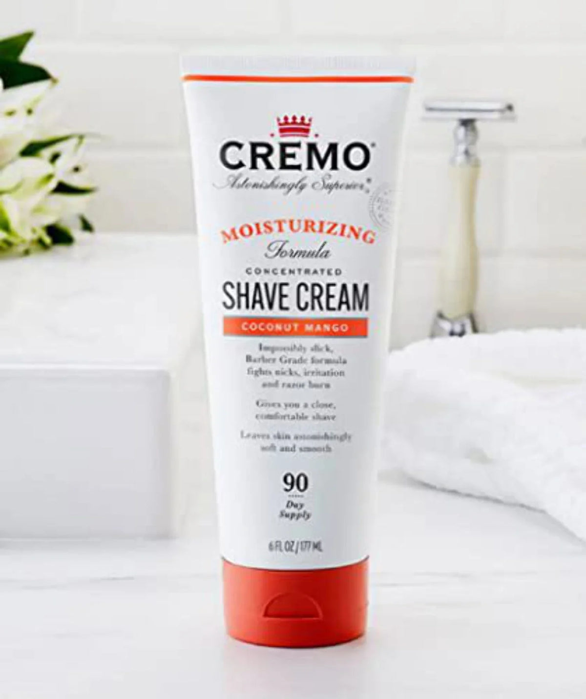 Superior 6 (Pack Moisturizing Astonishingly Ultra-Slick Fights Oz 2) of Razor Mango and Fl Burn, for Nicks, Cream, Shave Cremo Coconut Cuts Cream Shaving Women