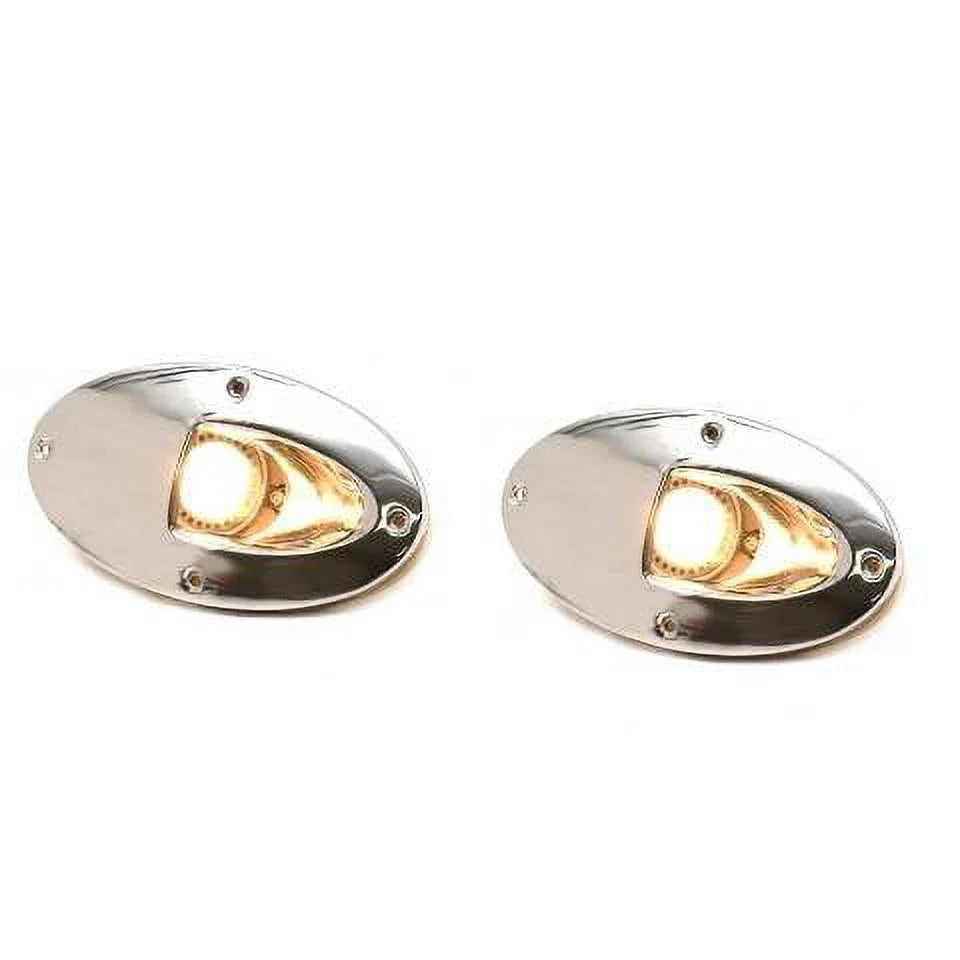Lights 86204-7 Boat | (Pair) White Docking 7W Aqua Signal Hull Bow 12V