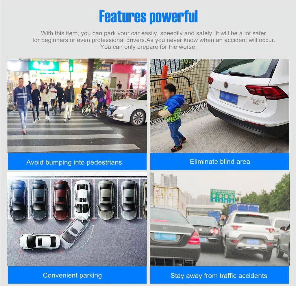 License HD Parking View Monitor Rear System Backup Camera Plate Car 4.3in Reverse