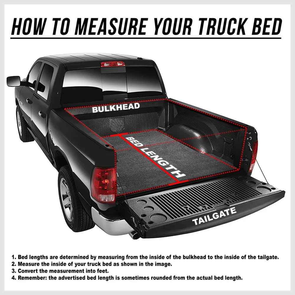 Tri-Fold Fleetside Tonneau Bed Ranger Soft Short 19-21 Truck Cover for 5Ft