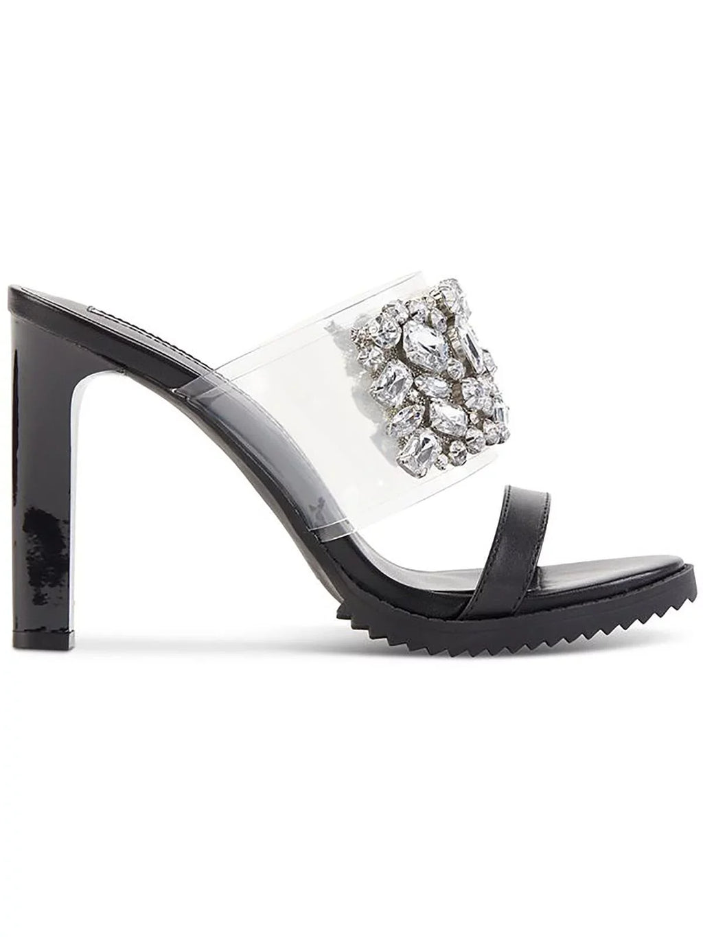 Womens Sandals Lagerfeld Mule Sole Rubber Rhinestone Karl Bedika