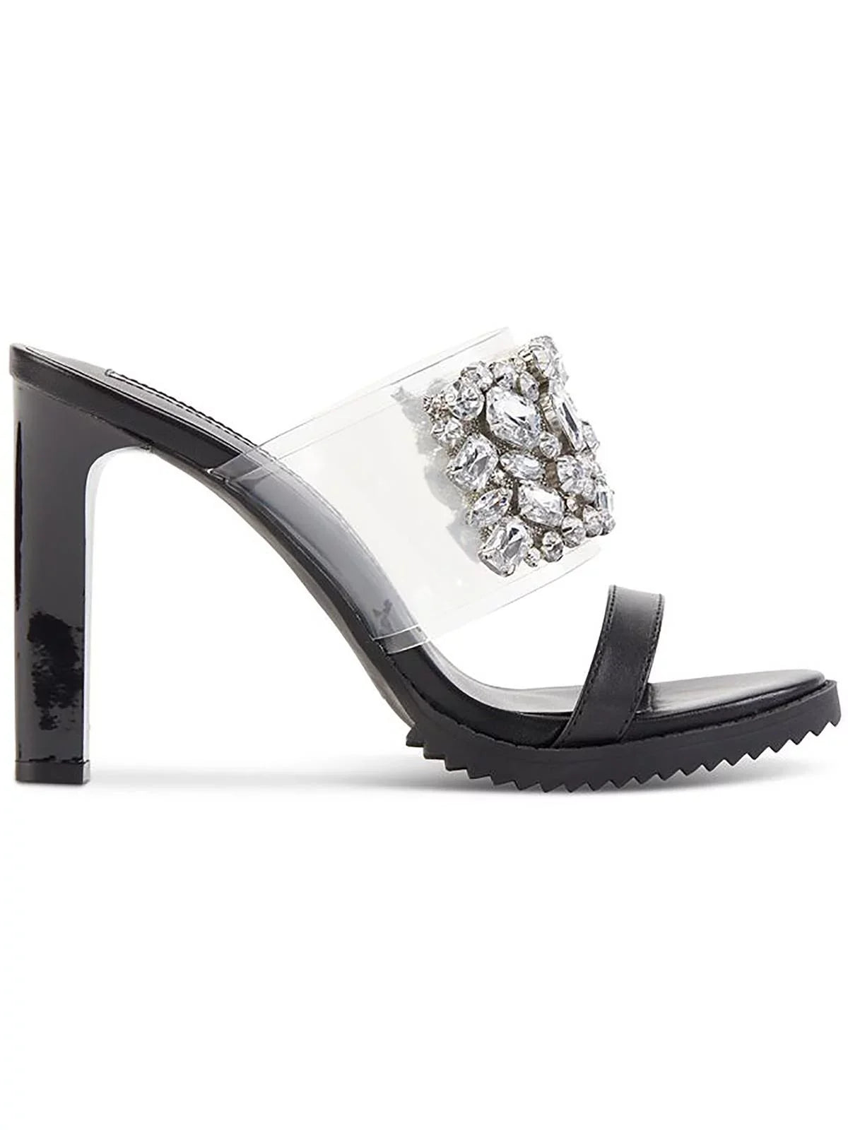 Womens Sandals Lagerfeld Mule Sole Rubber Rhinestone Karl Bedika