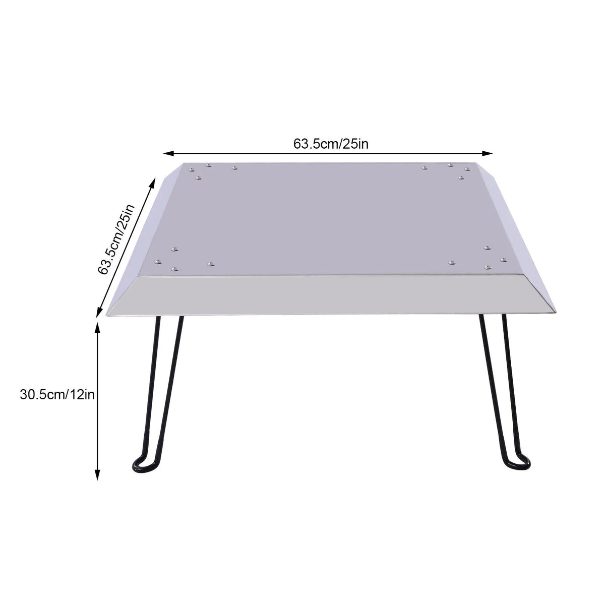 Heat with inch Outdoors 25*25 Deflector Stainless-Steel Pit Carrying Fire Handle