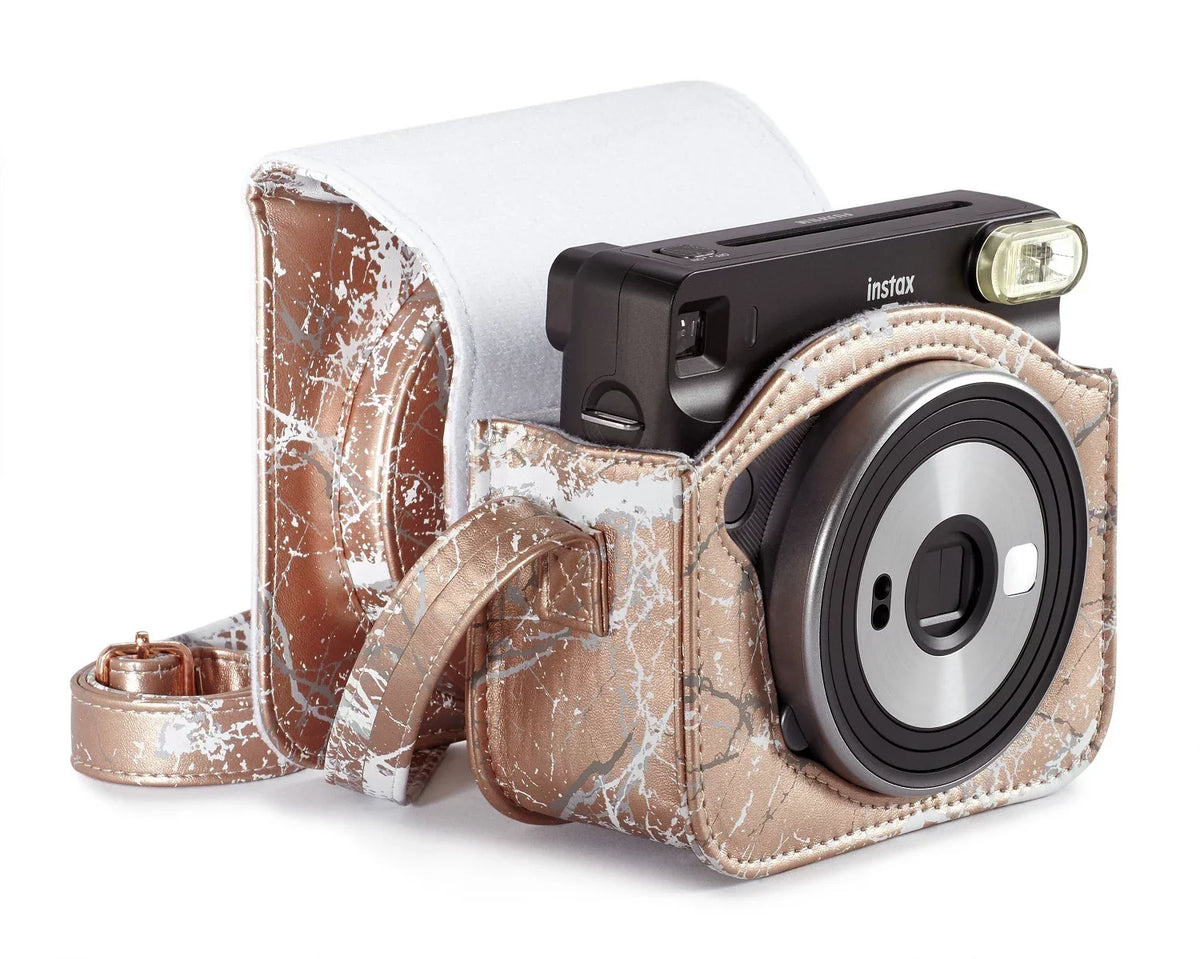 Fujifilm Square Blush Marble SQ6 Gold Instax Camera Case,