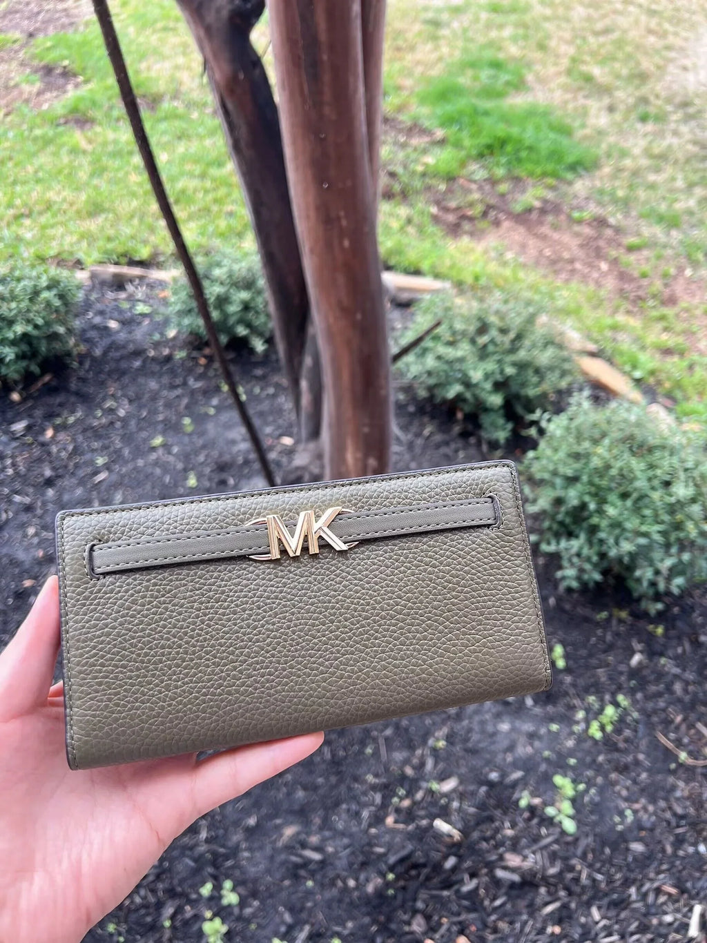 Clutch Credit Holder Card Michael Large Kors MK Reed Wallet Flat Leather Oliver