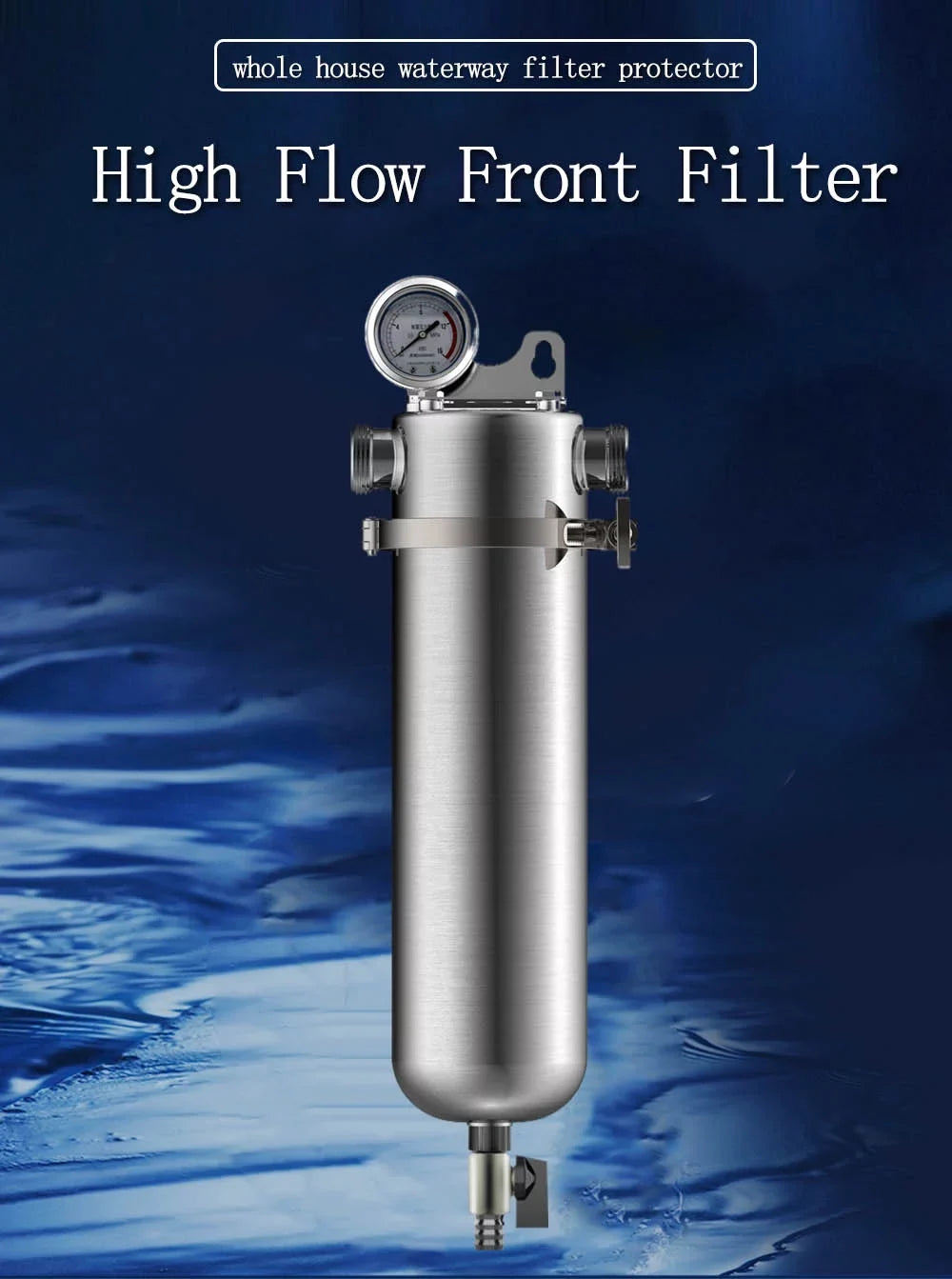 Front Stainless NPT Steel Whole 1 inch inch House TECHTONGDA 8000L/h for 304 liquid liquid Filter Purification 10 Housing Filter