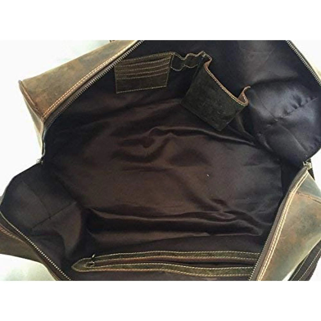 Fashion & Buffalo | Adjustable Leather Men's Co. 20" FR Spacious Duffle Stylish Bag Distressed Vintage | Strap Shoulder