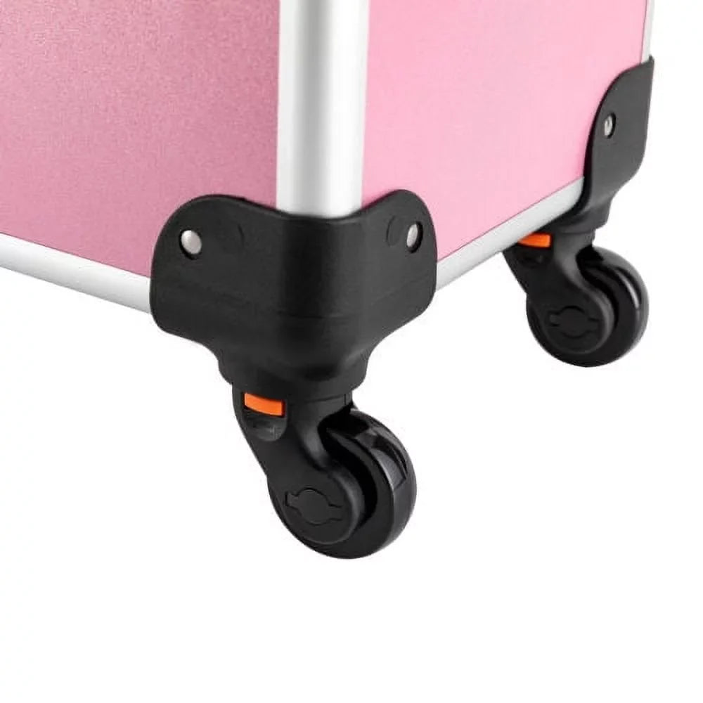 Case Trolley Extendable Train Box Space Makeup Storage Cosmetic Large Rolling