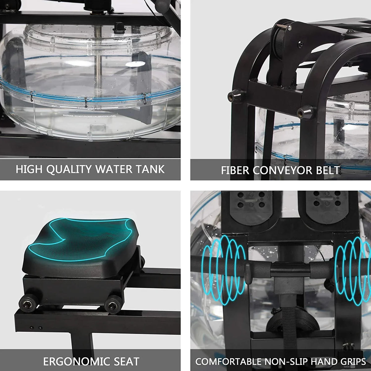 With For liquid Adjustable liquid Traiig Resistace Home Body Exercise Rower Moitor Equipmet Gym Machie Idoor Whole Rowig LCD