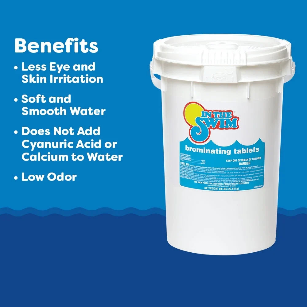 '- Bromine Chlorine 61% In Sanitizer Swim or for Tubs, Odor, Inch Available Low Bromine Spas, Pools The Hot 1 Tablet - 8 Pounds - Swimming Pre-Stabilized, Alternative U038008032AE