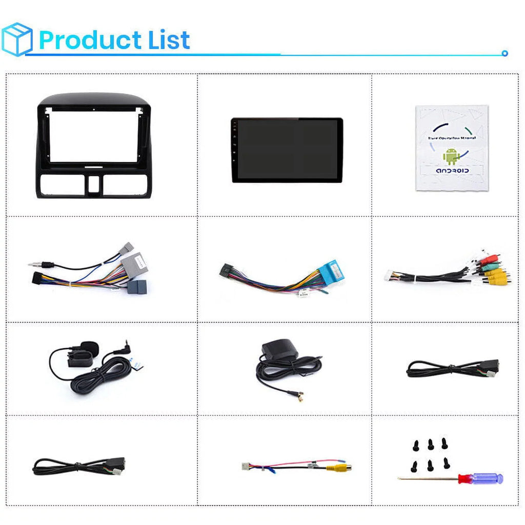 Navigator 2001 GPS WiFi for Screen 2003 CRV 2002 Radio 2004 Car Honda Touch Mirror Android 9 Inch 2005 FM 2006,1+32GB Bluetooth Link Auto with Carplay AWESAFE Radio Stereo