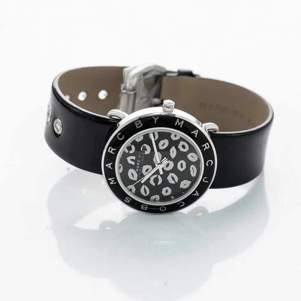 Lips Jacobs Marc Marc Amy By Watch MBM1163 Women's 36MM Black Leather