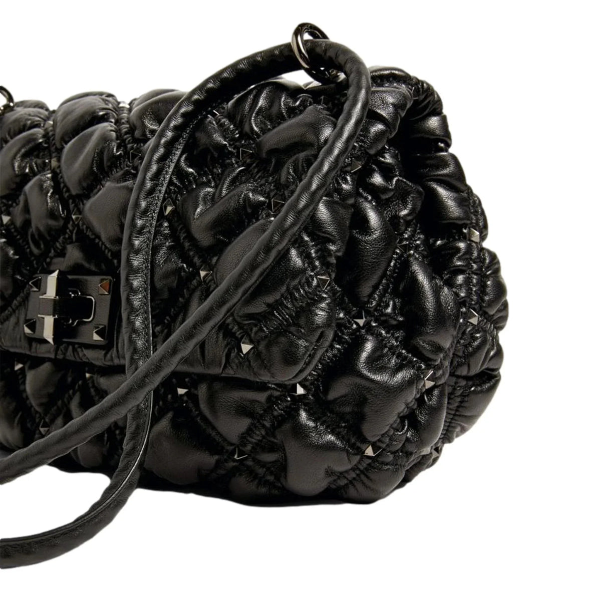 Black Medium Studded Valentino Garavani Spikeme Bag Leather Crossbody