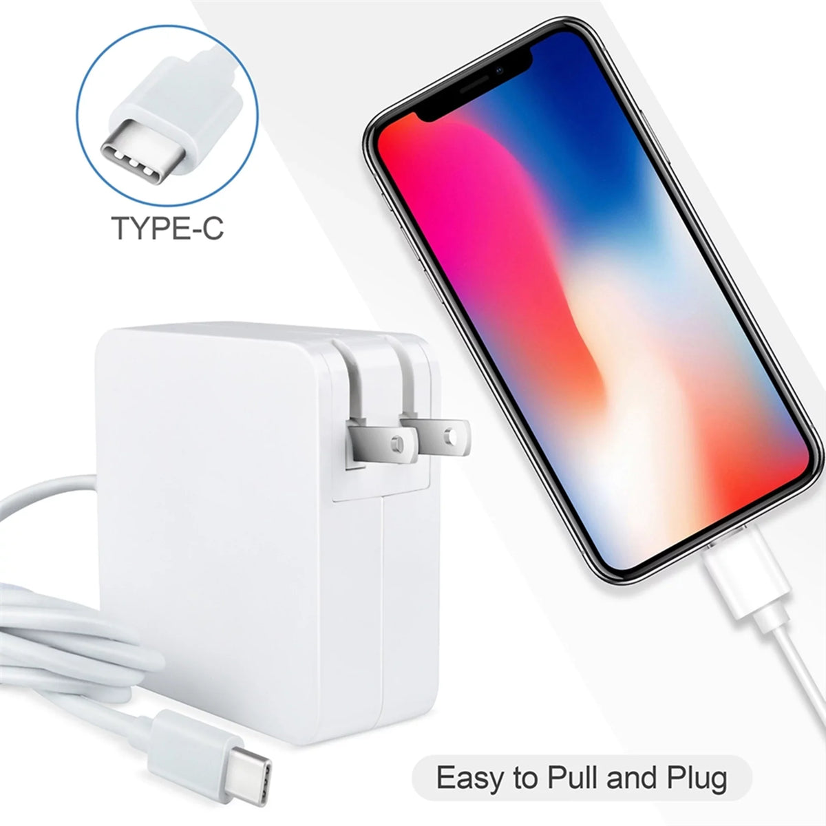 for Compatible DELL AC 65W KONKIN Cord Power Adapter 7390 USB-C 2-in-1 Replacement BOO Latitude Charger PSU 7285 White