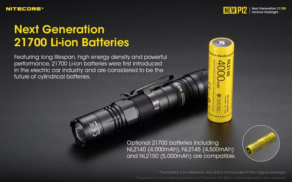 1200 LED Tactical Pressure w/RSW3 Version - P12 CREE Switch Nitecore Combo: Flashlight - V6 Lumens XP-L HD New