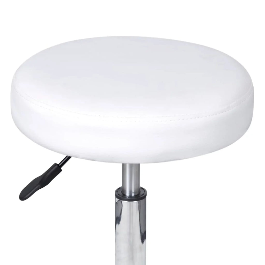 Office Leather White Faux Stool OWSOO