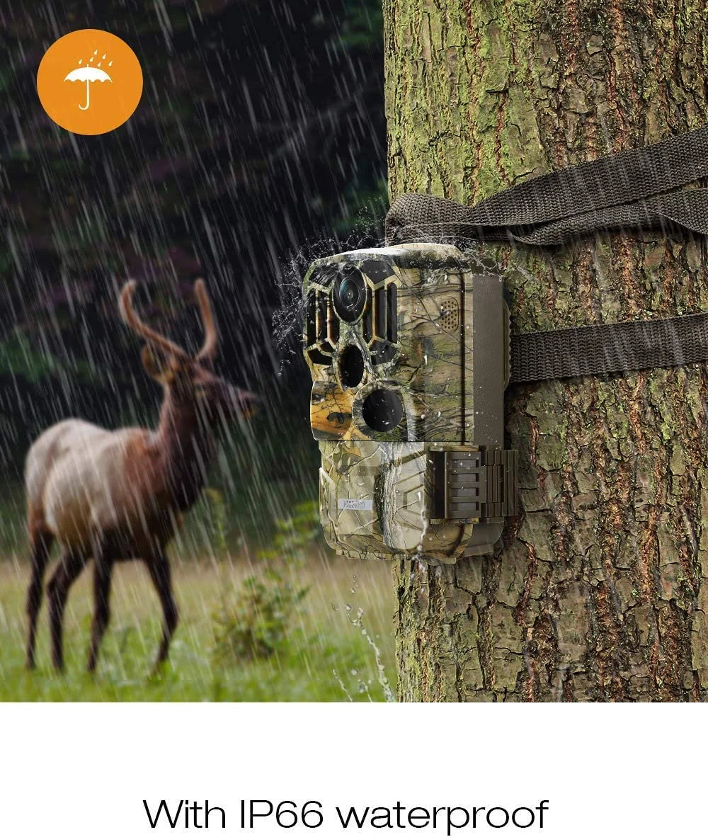Vision Camera H80 with 20MP Bluetooth CAMPARK Waterproof Game WiFi Trail Hunting 1296P Camera Nigth