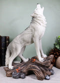 Howling Night Large Wolf Decor The Wolves Cries Spirit Gray Alpha 12"H Of Statue