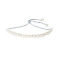 Gemistry Silver Sterling Bracelet for in Cultured Pearl Freshwater Slider 925 Adjustable White Women
