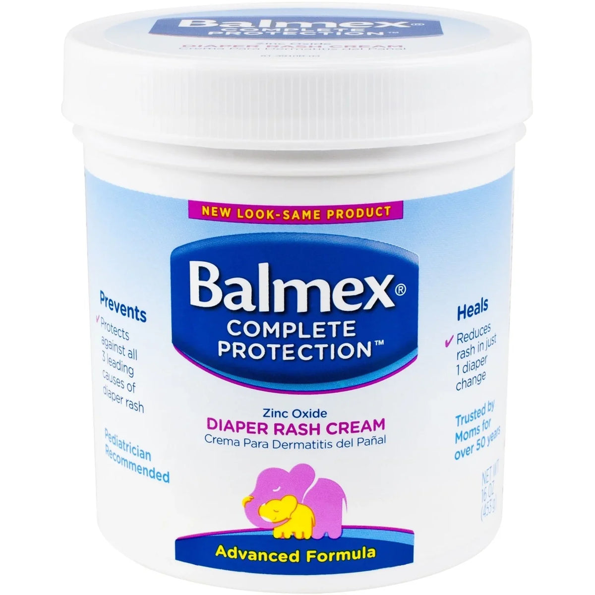 Rash 2 Each 16oz Jar - - Pack Balmex Diaper Cream