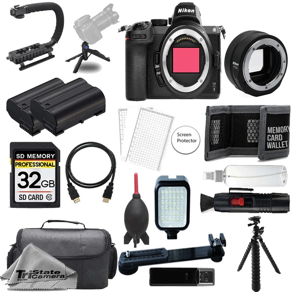 Z5 Mount Flash- FTZ Adapter+ Mirrorless Digital Battery+ Nikon (Body) LED ULTIMATE Camera + Extra w/ Kit II 32GB