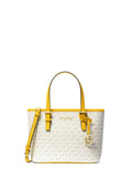 Bag Top-Zip Set Women's Kors Travel Extra-Small (Jasmine Multi) Yellow Logo Jet Michael Tote