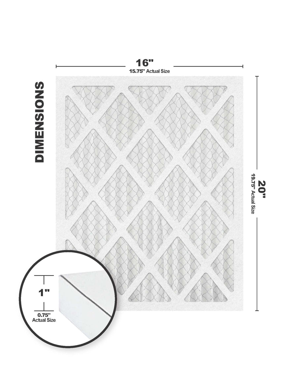 MERV 8 Air Accumulair Gold 16x20x1 (4 Filter Pack)