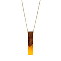 Wooden Gift | Bar Resin for Blue Boutique Wood Vertical Box Necklace Anniversary Inc Pendant Women Yellow