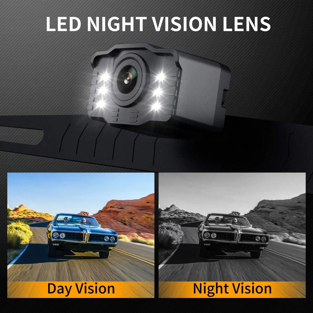 Xroose Night 149° IP69 View HD Camera, Backup Wide Field Plate License Colored S2 of Camera, Waterproof Wired