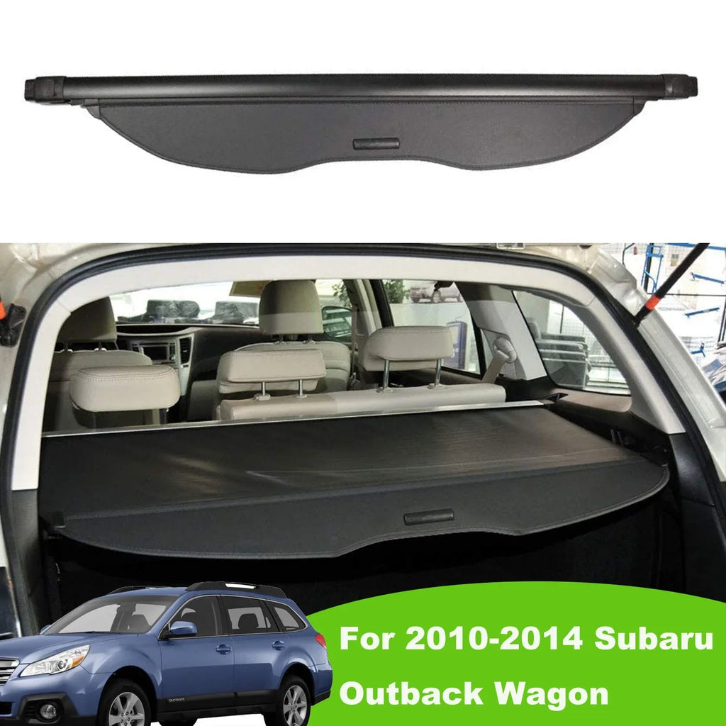 for Subaru Fit Accessory Subaru Rear Cargo Black 2014 Outback Manual Cover 2010 Tailgate Shade, Shield 2013 2011 Retractable 2012 Trunk 2010-2014 Wagon Privacy Outback