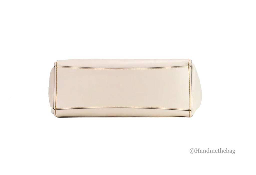 Coach Leather Derby Pebbled Bag Shoulder Purse Chalk (58660) Tote Handbag