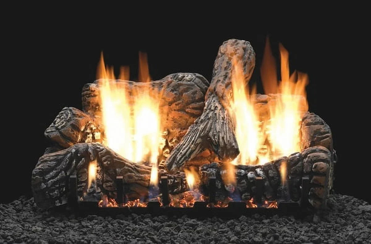 in. - Ceramic 5 24 Piece Empire Fiber Log Set