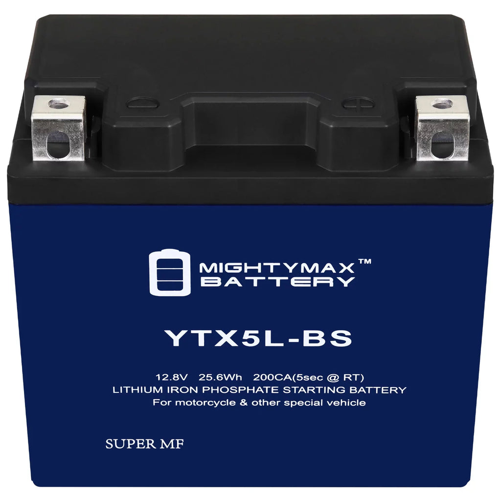 YTX5L-BS Motorcycle Lithium - XC400 00-01 Compatible Battery Pack 10 Cannondale with Replacement