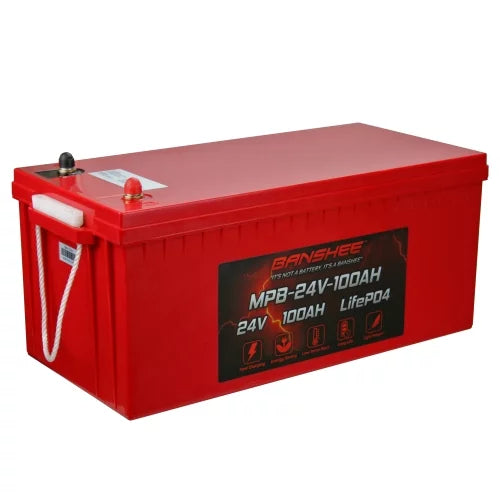 Solar 5-Year High-Performance 24V for Systems Warranty Off-Grid and Battery LiFePO4 | Storage Energy | 100AH