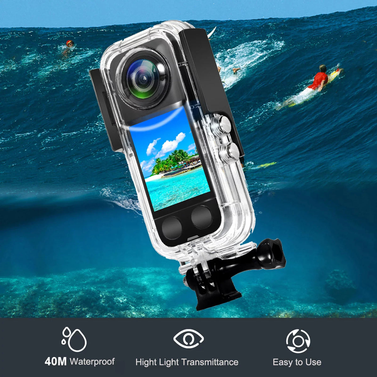 Dive Replacement Diving Waterproof Housing Case Underwater 40M Panoramic Case for ametoys X3