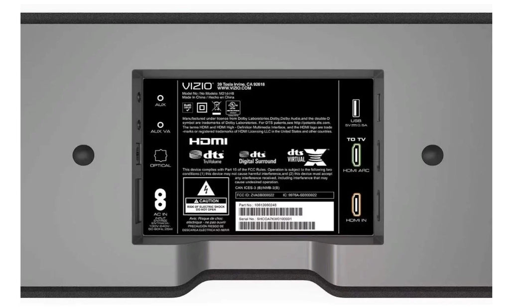 Bar DTS x - Theater Sound 2.1 M21D-H8 All-in-One Restored DTS M-Series (Refurbished) Vizio Home Truvolume, Virtual: