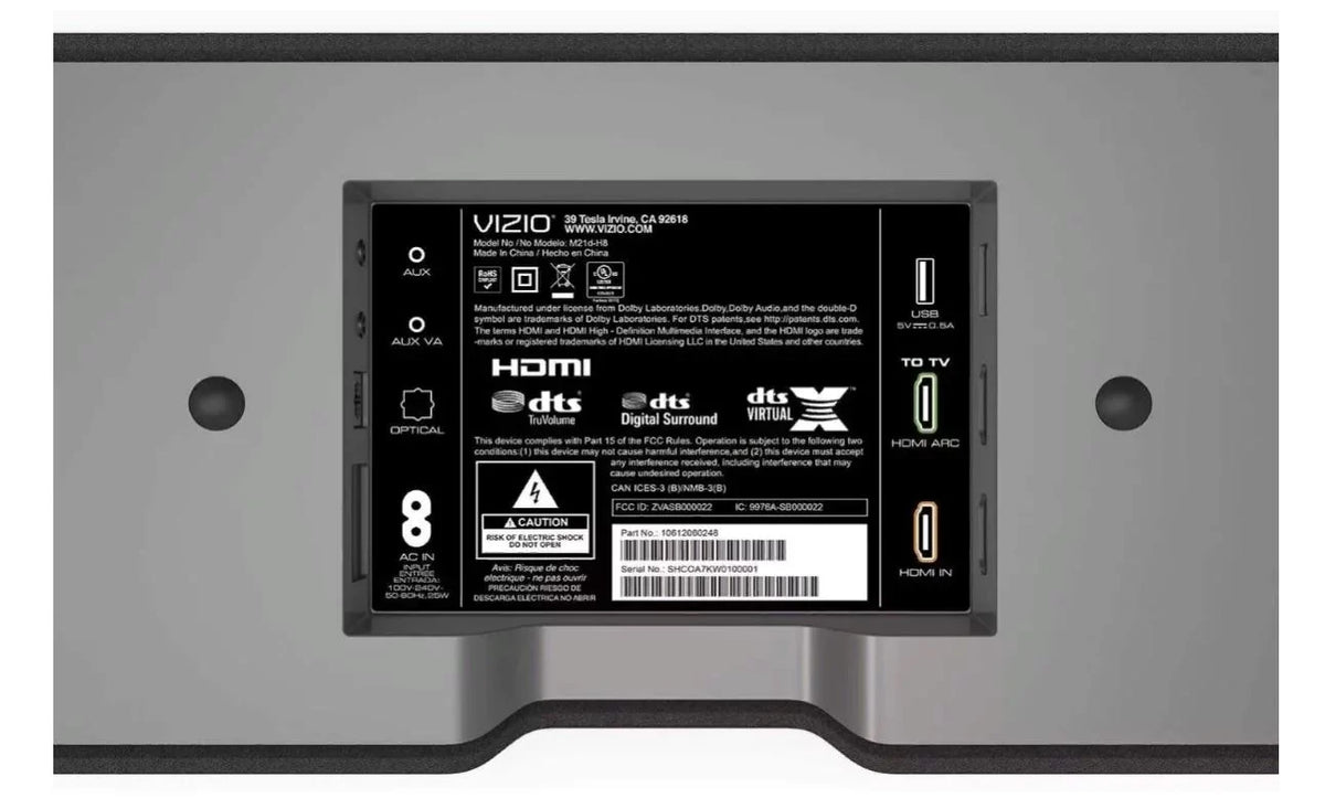 Bar DTS x - Theater Sound 2.1 M21D-H8 All-in-One Restored DTS M-Series (Refurbished) Vizio Home Truvolume, Virtual: