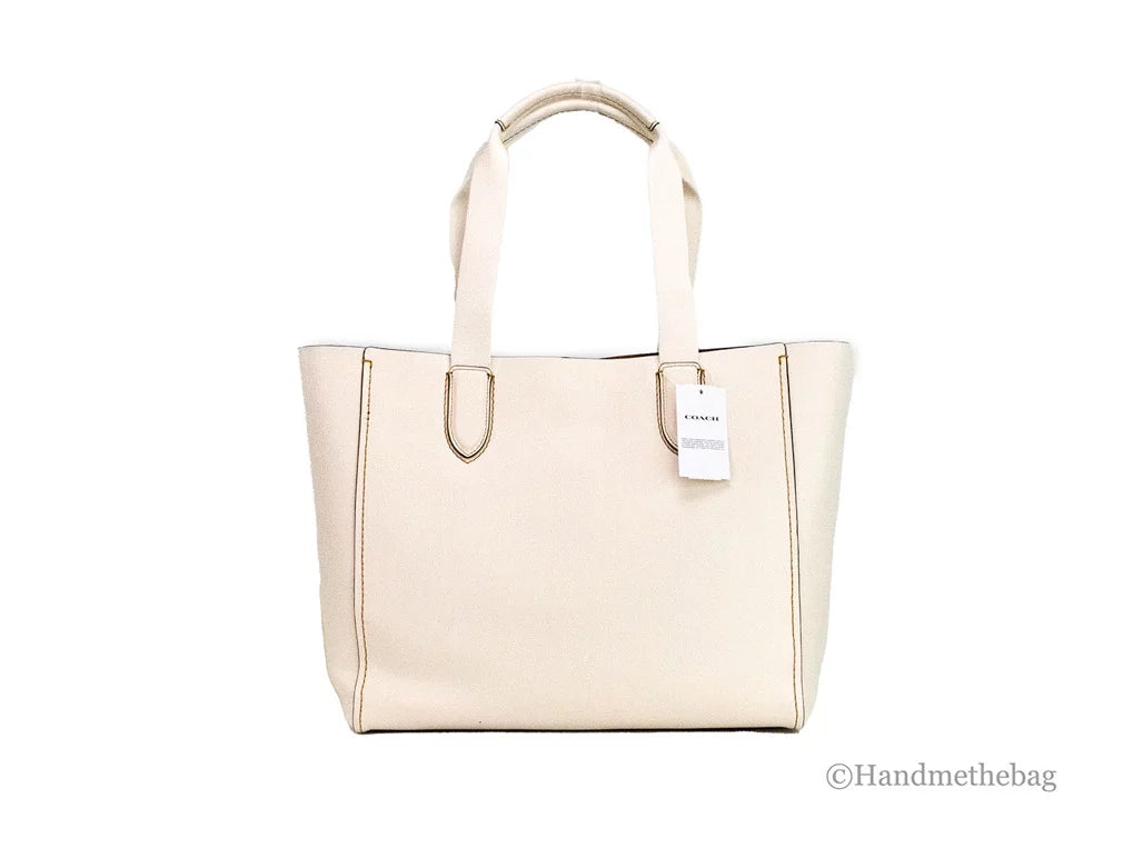 Coach Leather Derby Pebbled Bag Shoulder Purse Chalk (58660) Tote Handbag