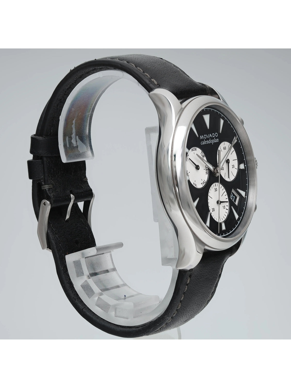 Watch Steel Heritage Quartz Black 3650005 Men Dial Movado