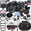 Tripod EOS Rebel Camera T8i w/EF-S 850D DSLR Filters + Canon Lens Case 36pc Memory Zoom + 18-55mm + 128GB Bundle STM + F/4-5.6