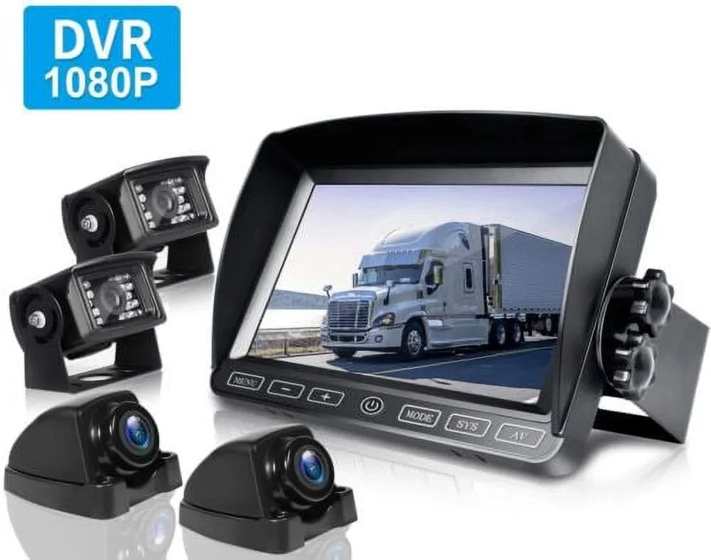 Bus ZEROXCLUB Back 7" 1080P Night RV Backup Camera Waterproof Camera Box Up Rv BY704 Wired Kit Semi Vision for Trailer Truck Monitor HD