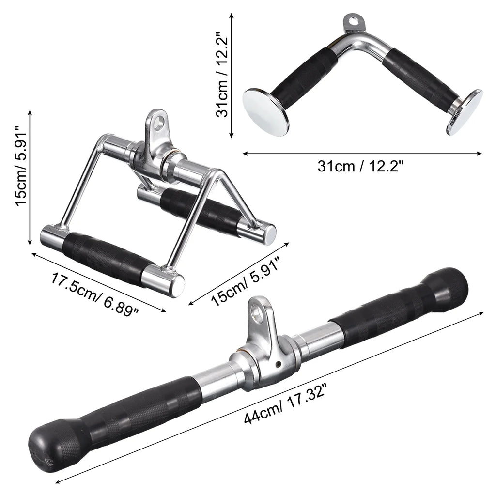 Tricep Machine Attachment Accessories, Down Gym Silver Press for Cable