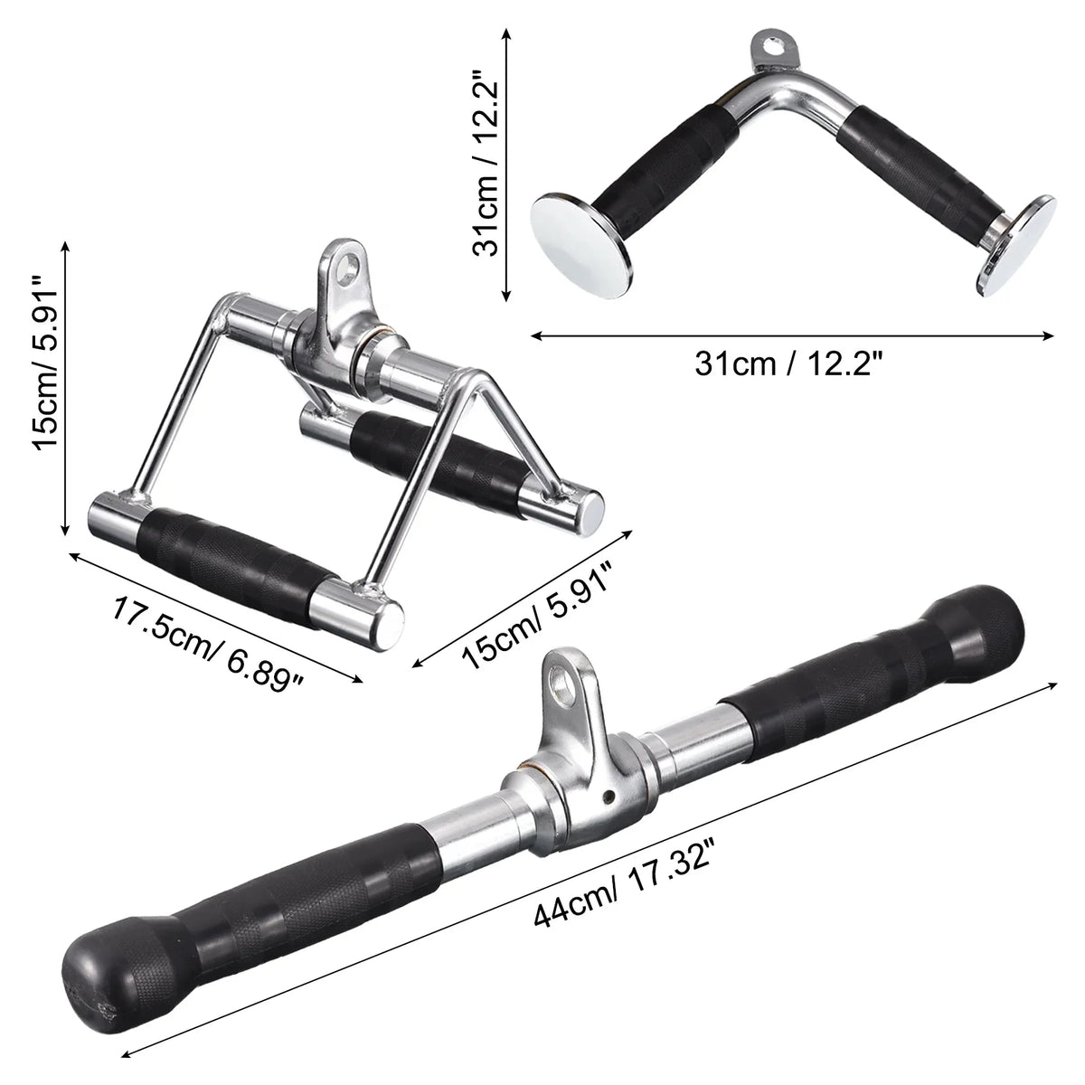 Tricep Machine Attachment Accessories, Down Gym Silver Press for Cable