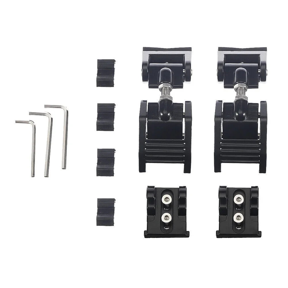 Jahy2Tech Jeep 2 Latch Catch Protection Black Front Hood - of Wrangler Increased Set Lock 07-18 JK for Vehicle