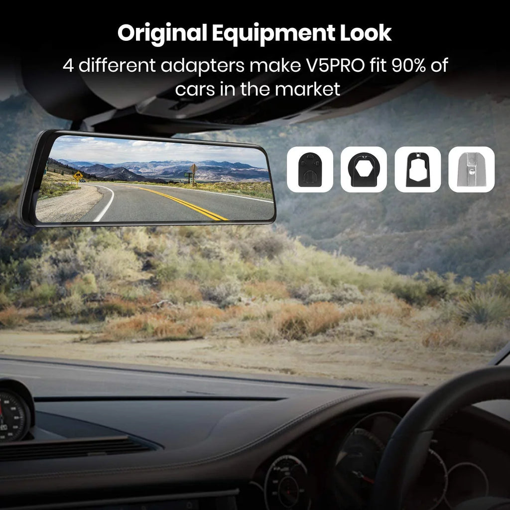 Camera(V5 Cam, Dash Look Night Mirror Screen Auto-Vox Monitor Touch Rear OEM Backup View Camera Car 1080P Dual PRO) Mirror Camera 9.35'' Vision Super