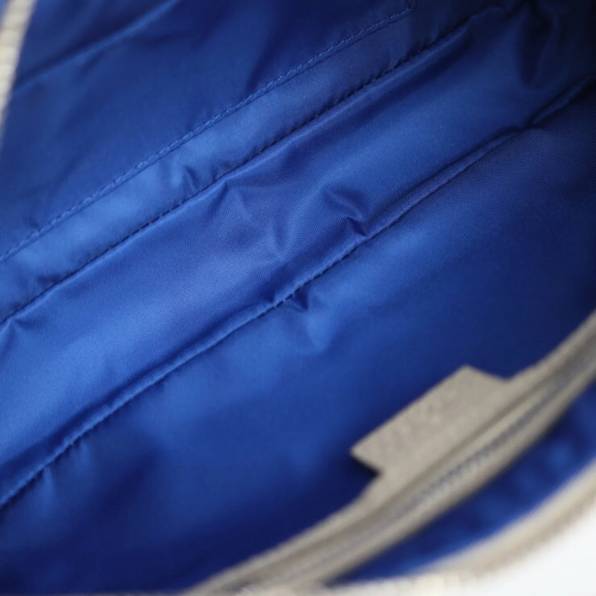 Off Beige Leather The Waist Shoulder Blue (Like Japan Grid Pouch Bag 631341 Belt Limited Nylon One New) Body Pre-Owned