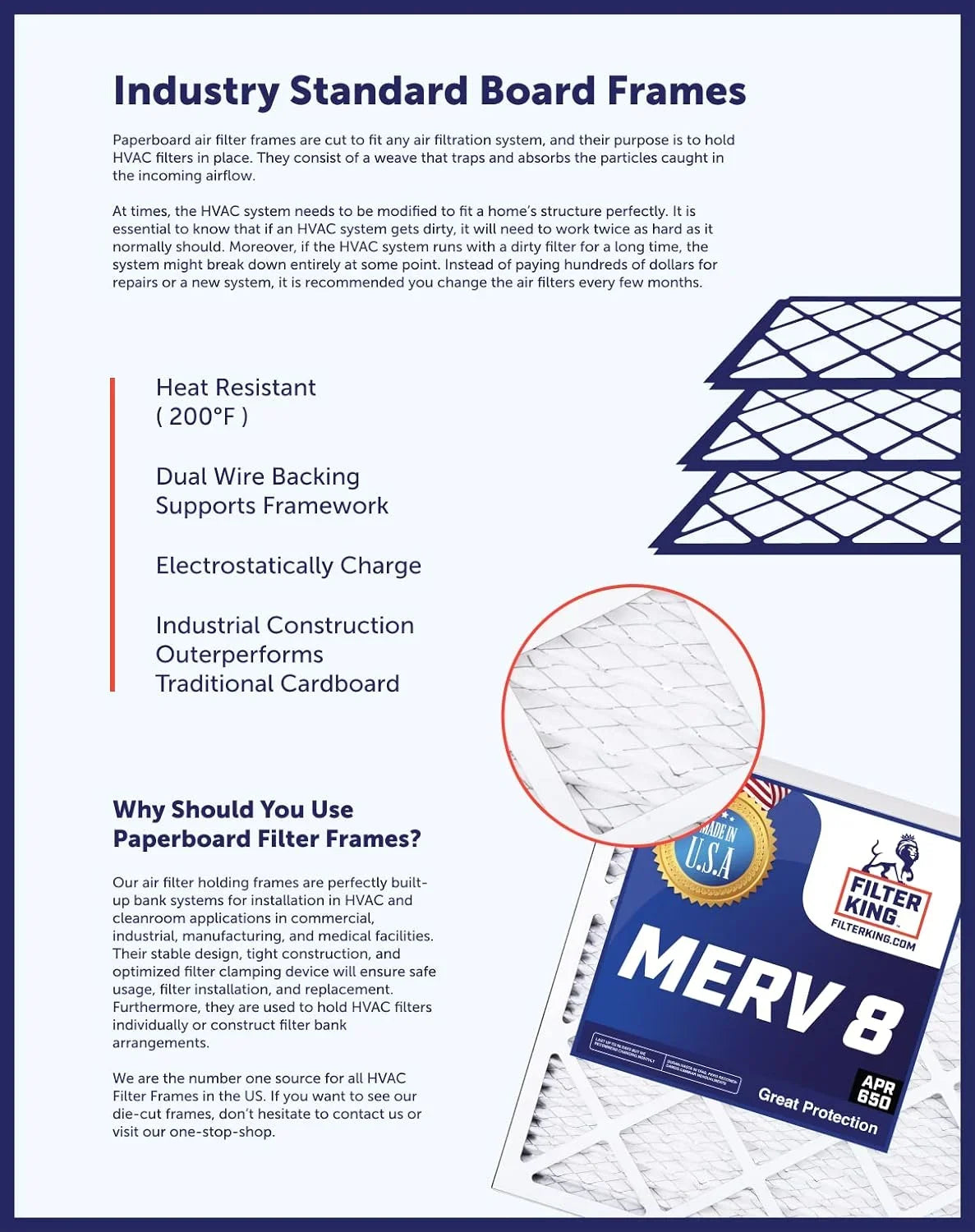 32 x Filters USA King Filter Actual | .75" IN Air x 21.5 A/C dimension: Filter 8 | MADE MERV Furnace 4-PACK | | Pleated HVAC 32x21.5x1