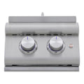 '- Burner Side BLZ-SB2-LTE3-NG Lid Blaze Natural Double Gas W/ Stainless Steel LTE+ Premium