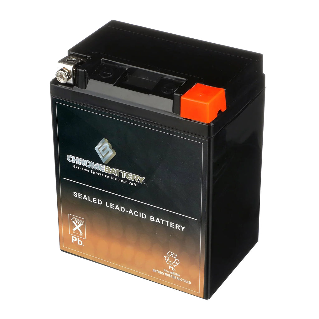 Battery (14AHL-BS Suzuki 1100cc Volt,12 12 for Ah, 210 Gsx-r1100 Battery CCA) Motorcycle Chrome 1990 YTX14AHL-BS