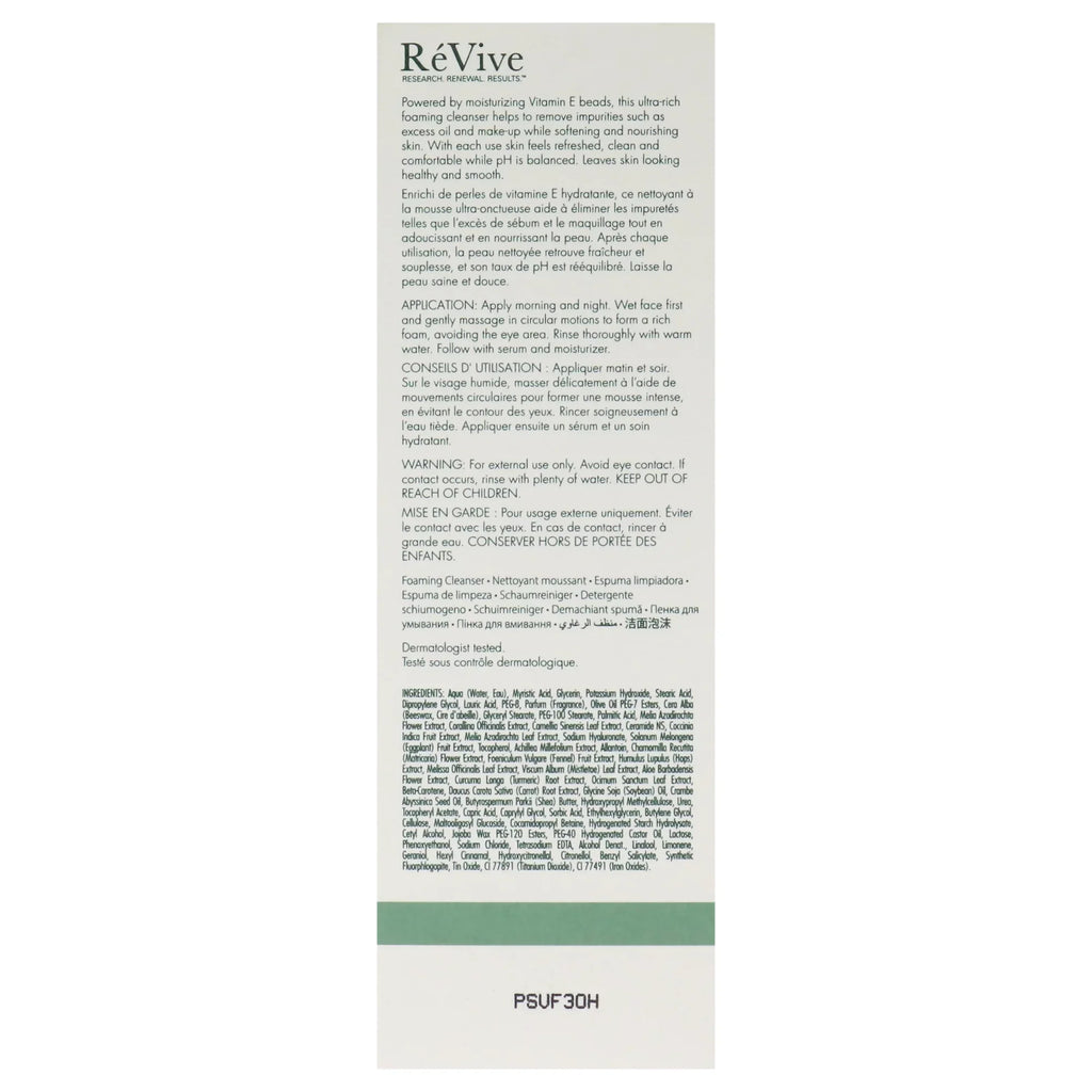Enriched Hydrating Wash Foaming Cleanser Cleanser 4.2 oz , Revive